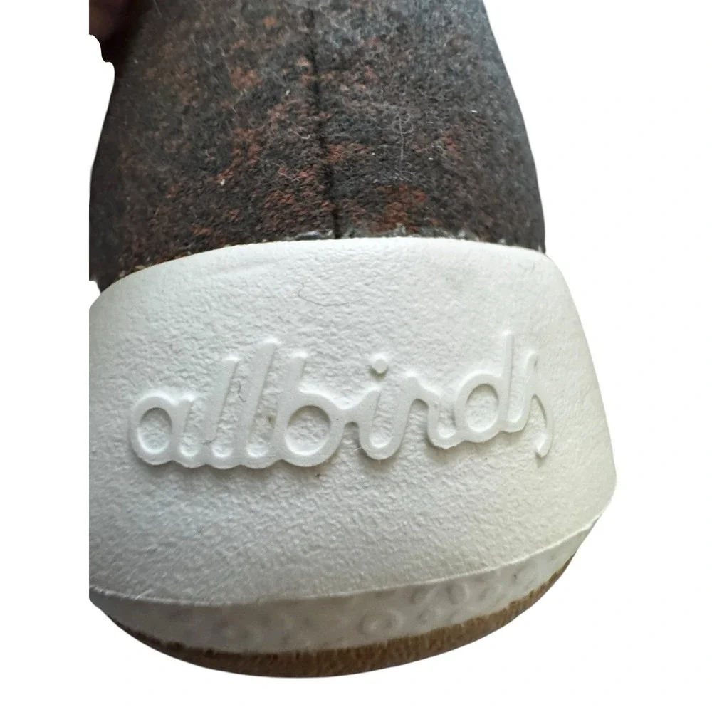 Allbirds Wool High Top Sneakers Size 7 Brown Red Laces Sustainable Comfort